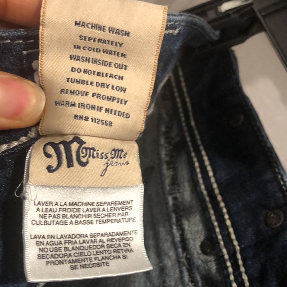 👖 Like-New 💎 MISS ME Bootcut jeans Size 26 with rhinestones - Picture 10 of 10